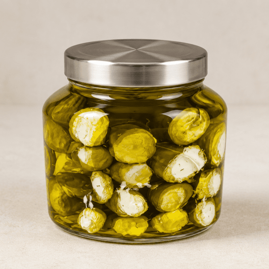 Мариновані огірки з сиром
