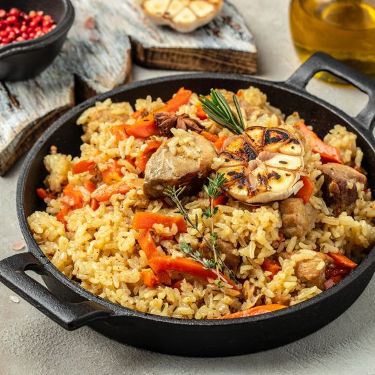 Плов в аерогрилі