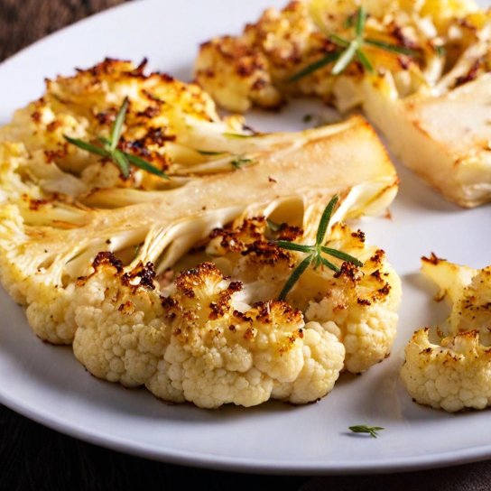 Печена цвітна капуста з часником та пармезаном