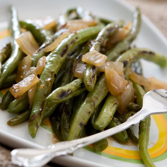 Жареная стручковая фасоль