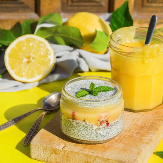 Чіа-пудинг з лимонним кремом