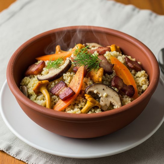 Козацький куліш із першими грибами