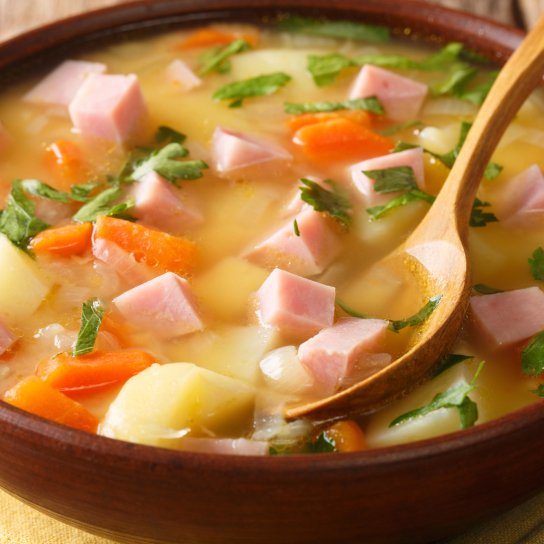 Суп із домашньою шинкою