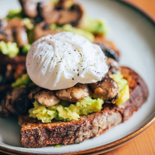 Грибне рагу з яйцем