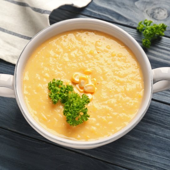 Дитяча кукурудзяна крупа з сиром