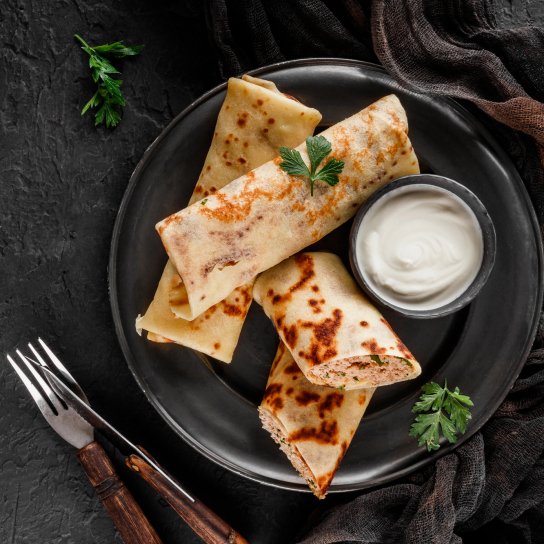Млинці з креветками