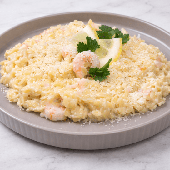 Паста орзо з креветками