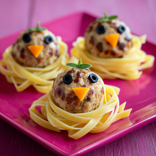 Фрикадельки з пастою для дітей