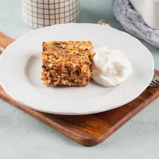 Корисний пиріг з бананом та вівсянкою