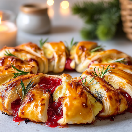 Різдвяний вінок з сиром та журавлиною