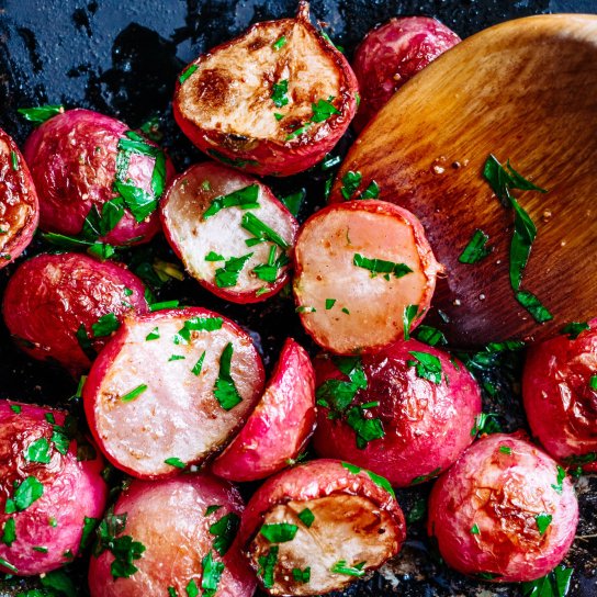 Запечена редиска з медом