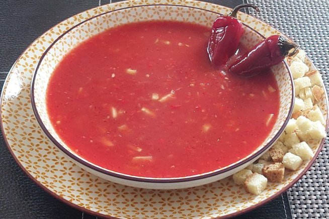 Гаспаччо суп из свежих томатов