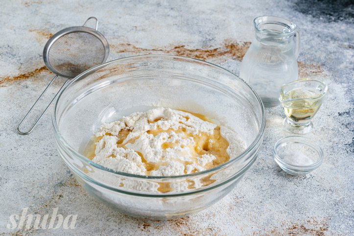 борошно, сіль та олія