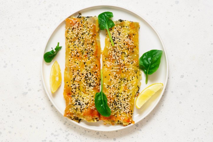 роліні з сиром і шпинатом