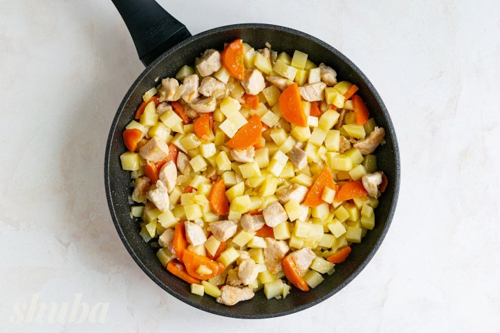 овочі з куркою