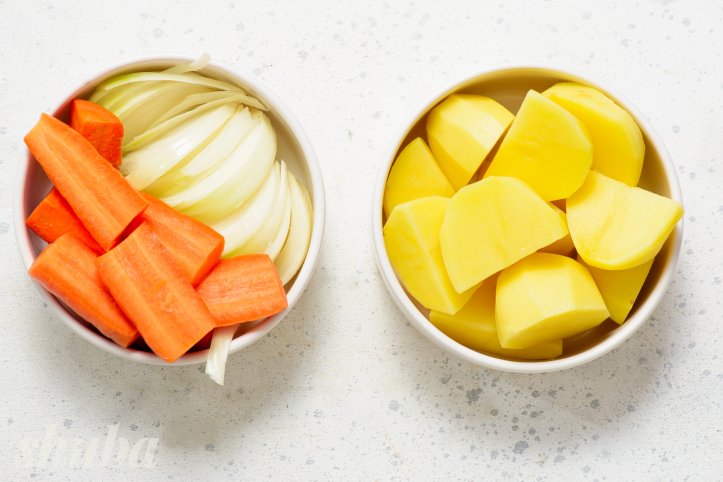 морква, цибуля, картопля