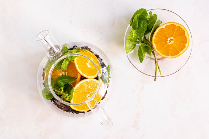 апельсин та м’ята з каркаде