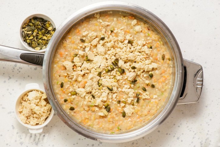 тофу та насіння гарбуза