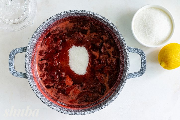 лимонный сок и сахар