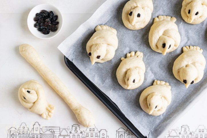 сформовані булочки