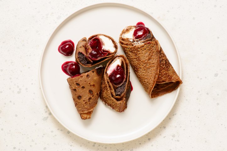 млинці з трьома начинками