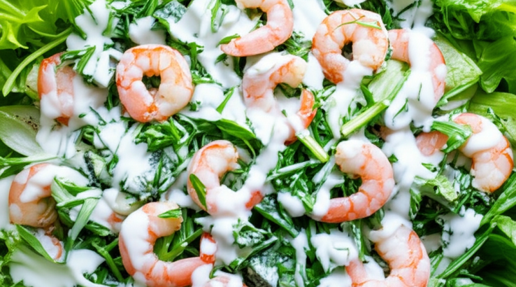 Салат із креветками та огірками