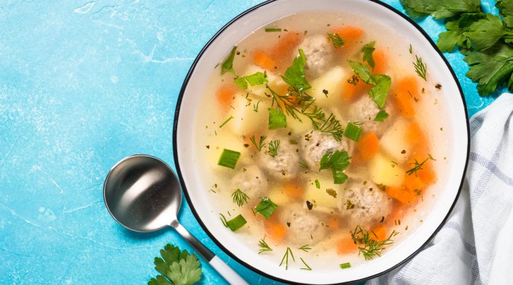 Суп з рибними фрикадельками