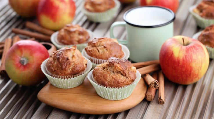 Цільнозернові мафіни з яблуком і корицею