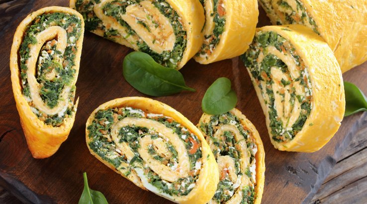 Листковий рулет зі шпинатом і фетою