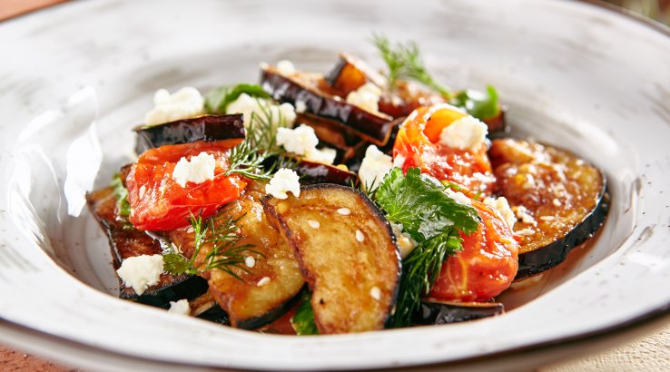 Вінегрет із баклажанів та томатів