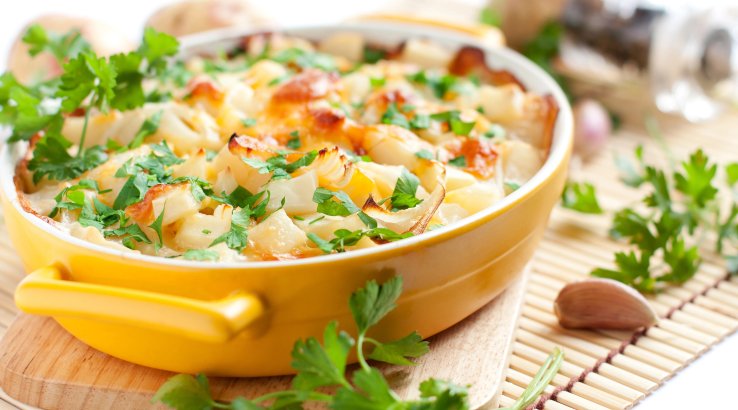 Картопля, запечена з овочами