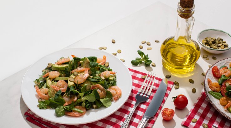 Салат з креветками