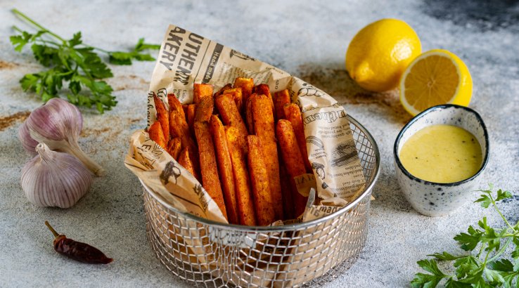 Батат фрі в аерогрилі з соусом айолі