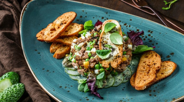 салат з курячими шлунками