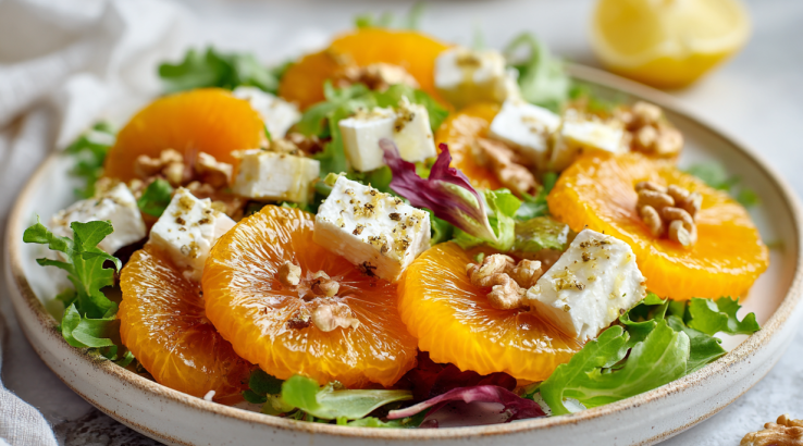 салат з хурмою і мандаринами