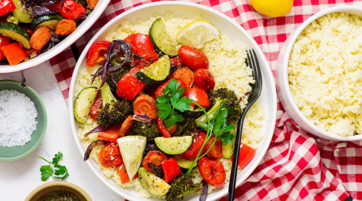 Кускус з броколі та цукіні