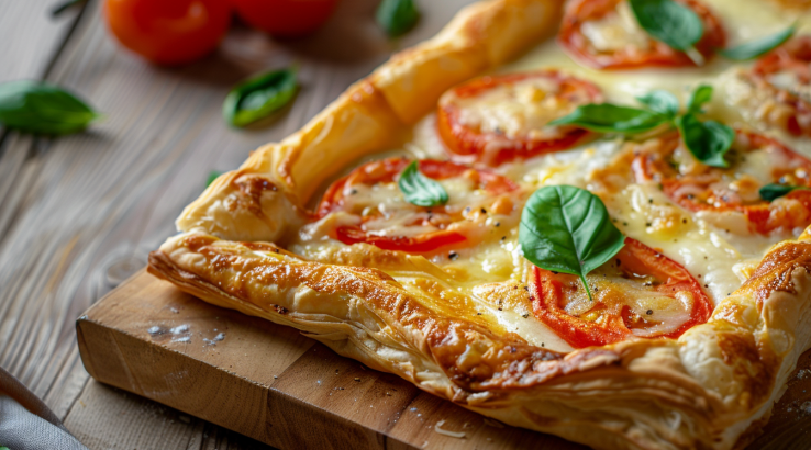 Слойка «Капрезе» з соусом песто