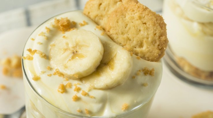 Банановий пудинг з печивом