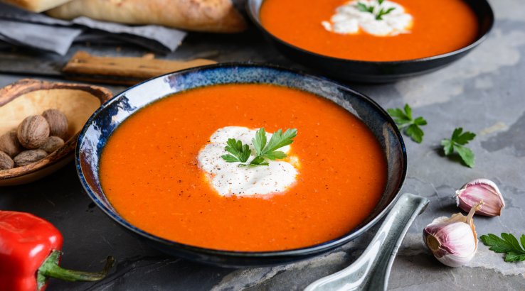 Суп із запеченого перцю