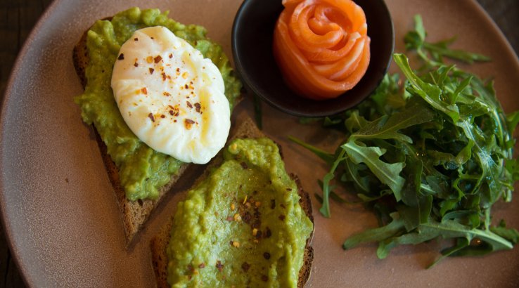 Збалансований сніданок з яйцем і тостом
