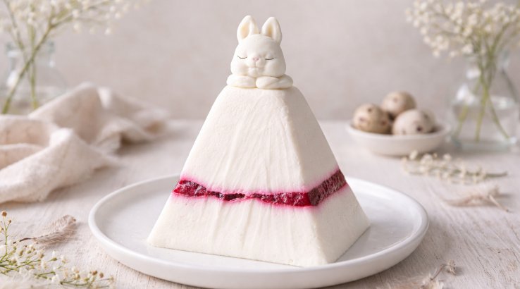 Сирна паска з вишневою начинкою