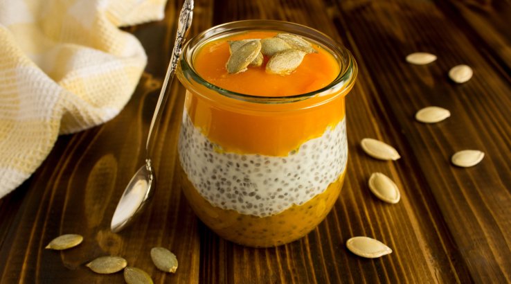Протеїновий чіа-пудинг з гарбузом
