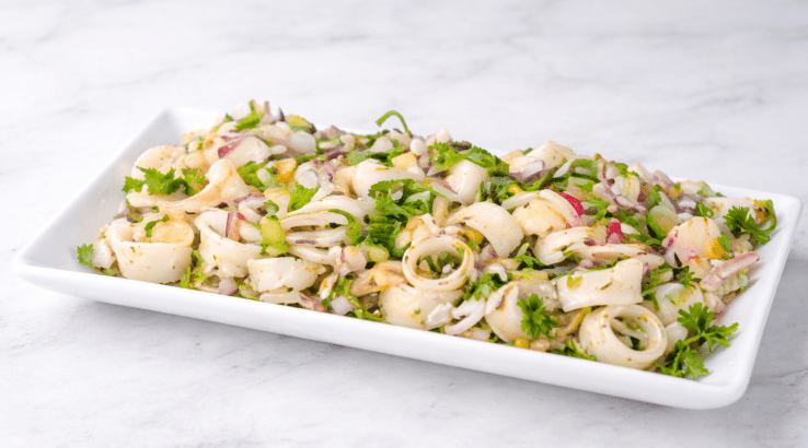 Європейський салат з морепродуктами