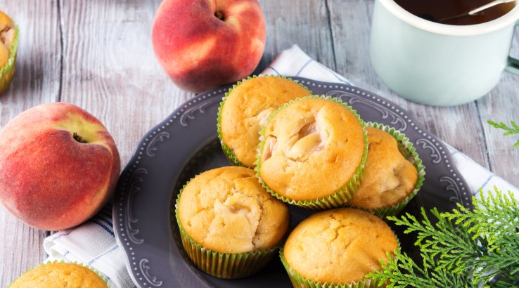 Кекси з персиками