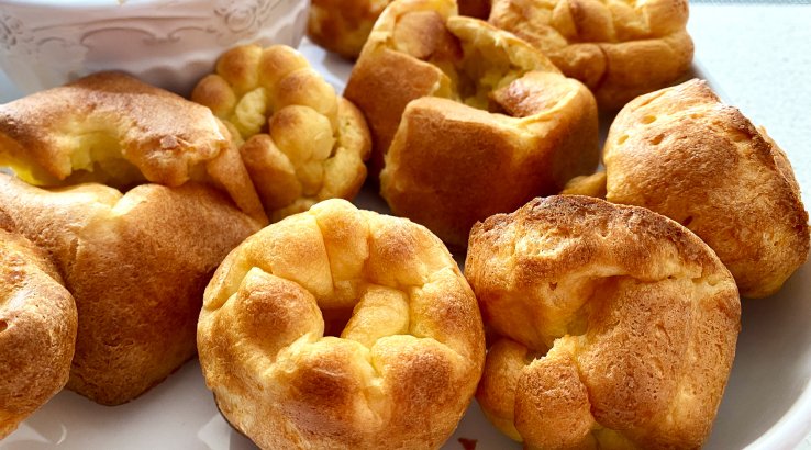 Закусочні поповери із шинкою та сиром