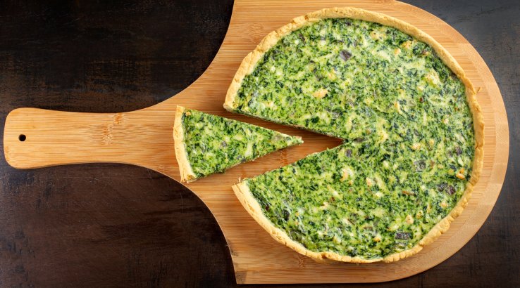 Кіш з песто і шпинатом рецепт