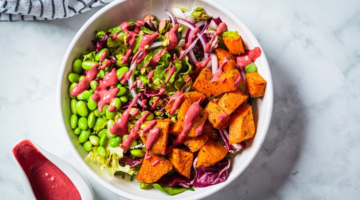 салат з бататом та квасолею