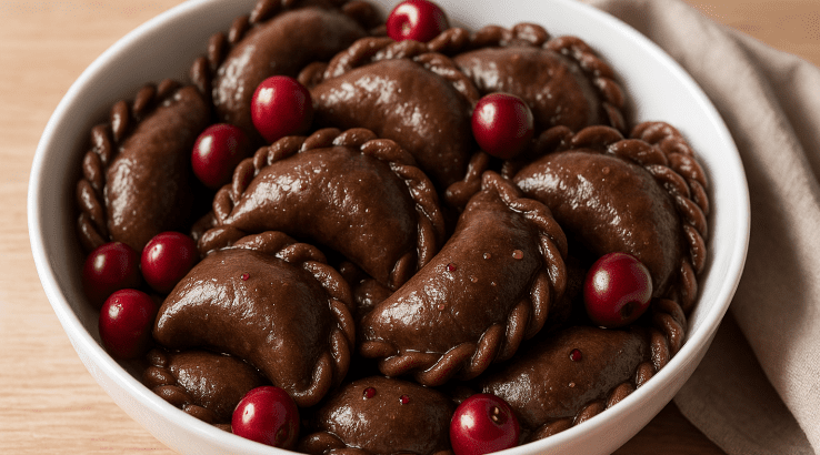 Шоколадні вареники з сиром