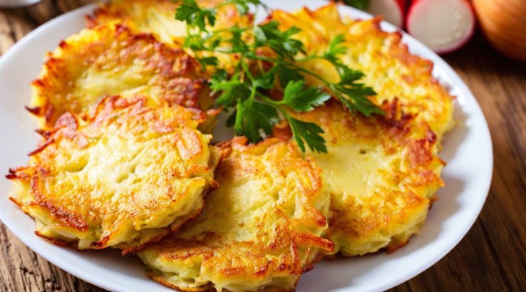 Деруни з крабовими паличками