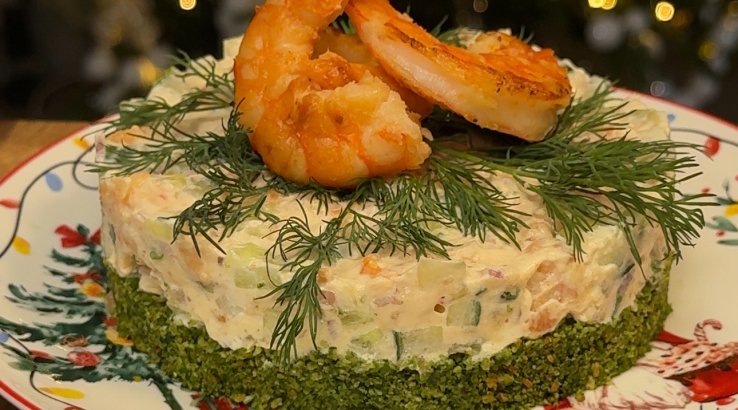 Салат з креветками